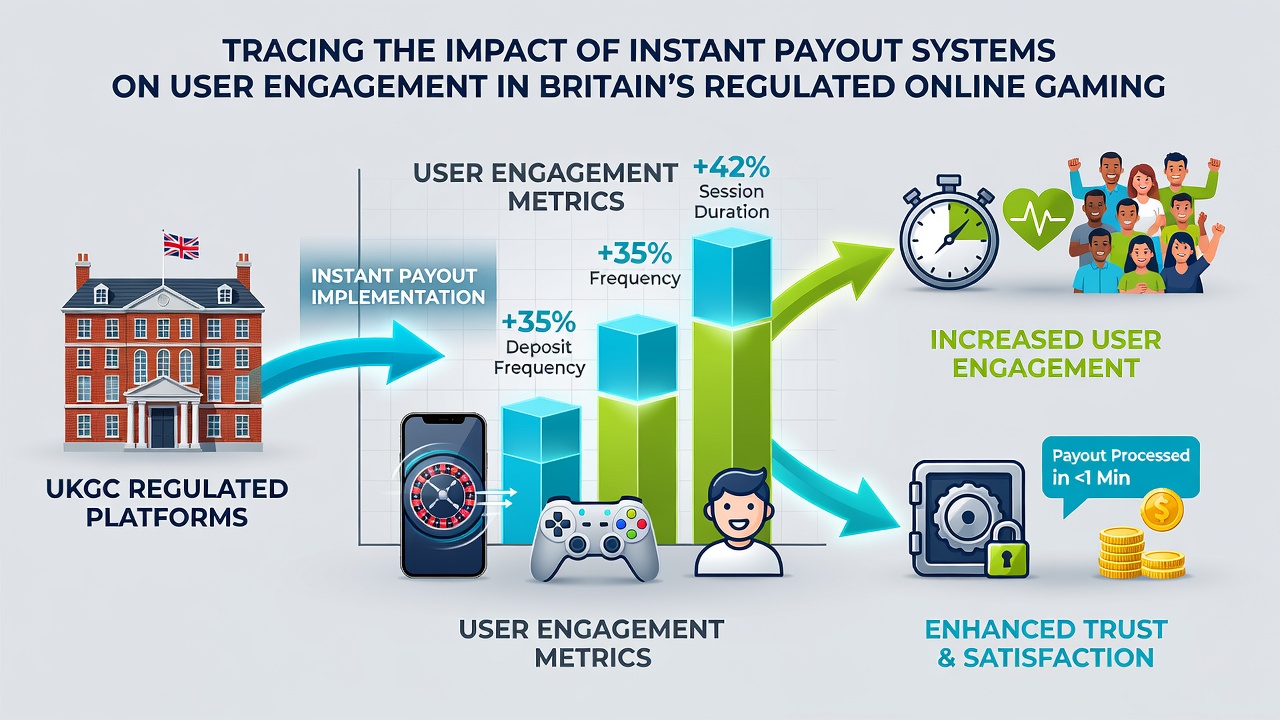 Chart comparing user retention rates before and after instant payout rollout across multiple operators